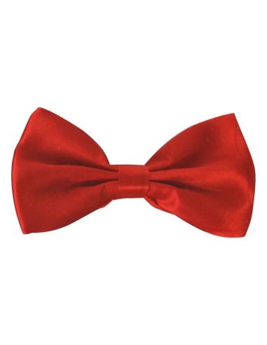 Papillon rosso in raso lucido con fiocco elegante per cerimonie e feste