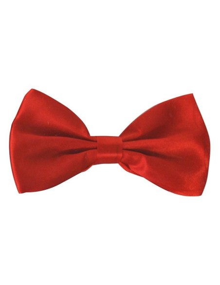 Papillon rosso in raso lucido con fiocco elegante per cerimonie e feste