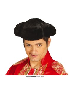 Cappello da torero nero tradizionale con forma piatta per costumi spagnoli matador 2