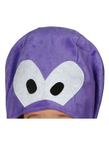 Costume polipo viola per neonato con cappuccio occhi grandi e tentacoli ricamati per feste a tema mare