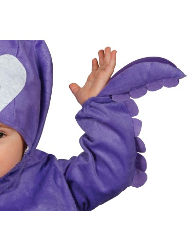 Costume polipo viola per neonato con cappuccio occhi grandi e tentacoli ricamati per feste a tema mare