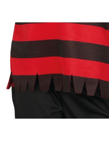Costume Freddy Krueger bambino con maglia righe rosse nere cappello per Halloween horror