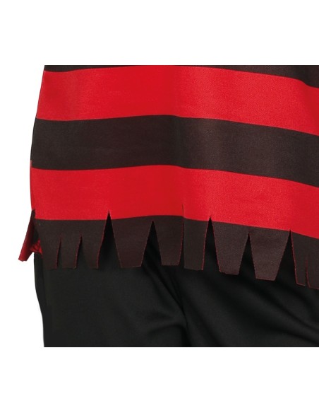 Costume Freddy Krueger bambino con maglia righe rosse nere cappello per Halloween horror