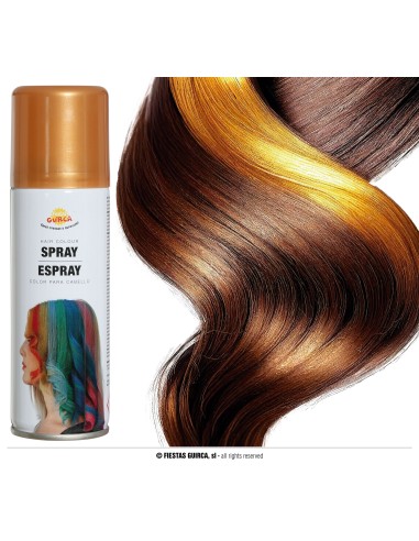 Lacca spray oro per capelli con effetto brillante e riflessi dorati luminosi