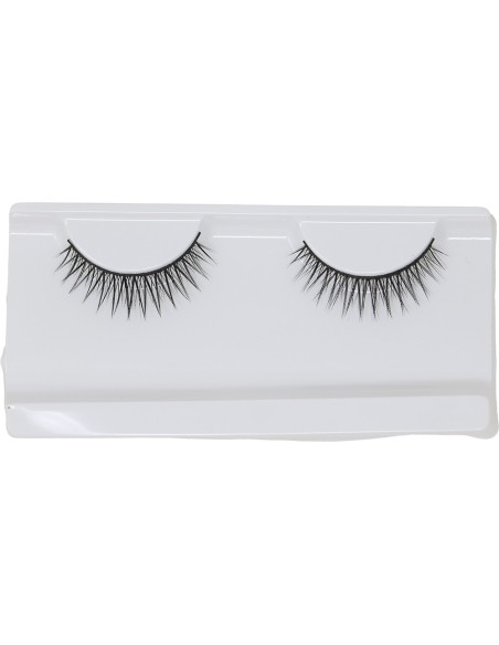 Ciglia finte nere con effetto naturale e colla per applicazione trucco teatro Halloween