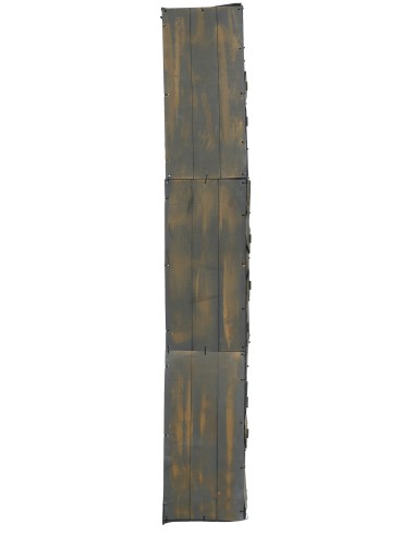 Bara decorativa in PVC effetto legno marrone con chiodi per Halloween dimensioni 160x52x27 cm