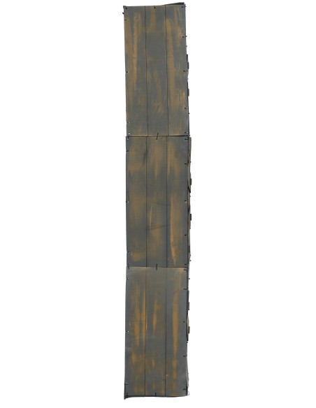 Bara decorativa in PVC effetto legno marrone con chiodi per Halloween dimensioni 160x52x27 cm