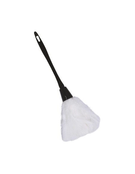 Spolverino da cameriera bianco e nero con pizzo per costume festa a tema vintage