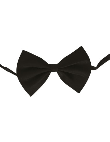 Papillon nero classico 11 cm indossato con smoking per costumi eleganti e feste a tema