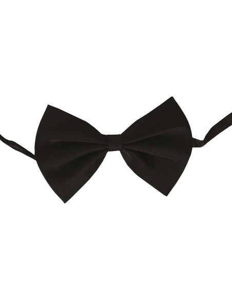 Papillon nero classico 11 cm indossato con smoking per costumi eleganti e feste a tema