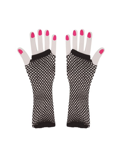 GUANTI NERI A RETE 26 CM