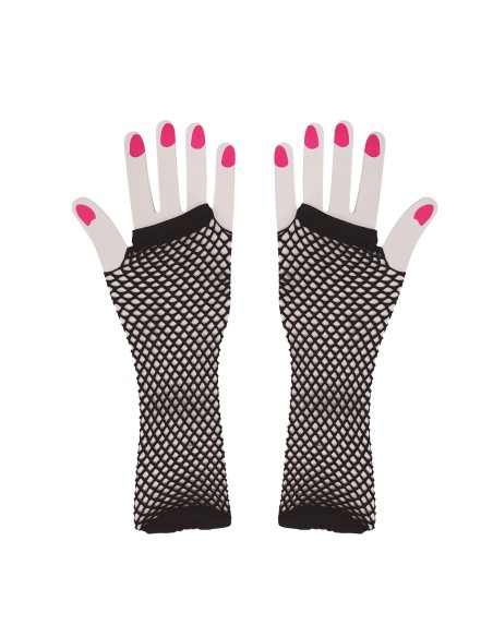 GUANTI NERI A RETE 26 CM
