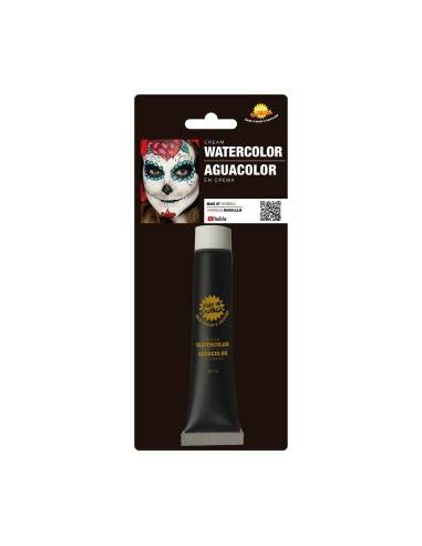 Tubetto makeup nero a base acqua per trucco teatrale e trasformazioni sceniche professionale