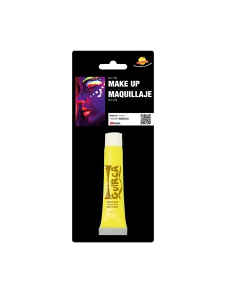 Tubetto trucco crema neon giallo fluorescente per makeup effetti speciali Halloween Carnevale