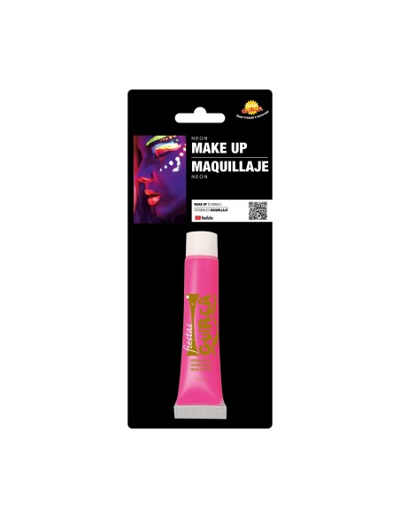 Trucco crema neon rosa fluorescente in tubetto da 10ml per makeup teatrale e body painting