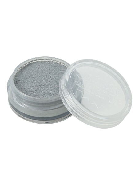 Vasetto trucco argento metallizzato 15gr per makeup teatrale e travestimenti carnevaleschi