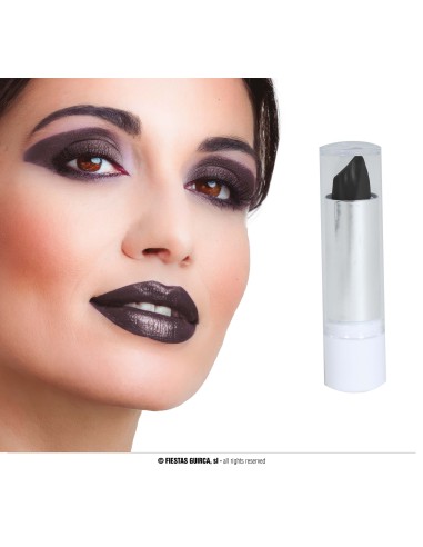 Rossetto nero per trucco teatrale e costume Halloween in confezione trasparente