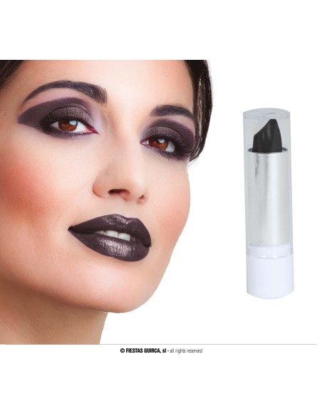 Rossetto nero per trucco teatrale e costume Halloween in confezione trasparente