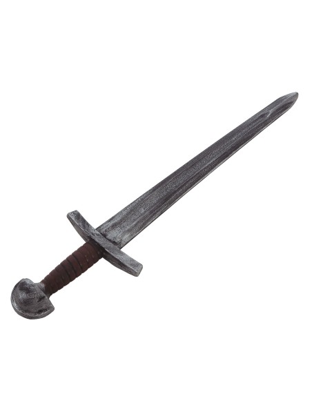 Spada medievale 65 cm argento per costume da cavaliere e guerriero fantasy