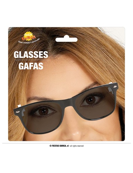 Occhiali neri Blues Brothers stile agente FBI per travestimenti e costumi a tema