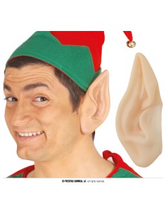 Orecchie da folletto in lattice a punta per costume elfo Halloween e cosplay fantasy