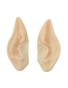 Orecchie da folletto in lattice a punta per costume elfo Halloween e cosplay fantasy 2