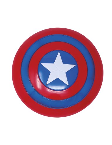 Scudo supereroe rosso blu bianco con stella centrale 32 cm per bambino costume Captain America