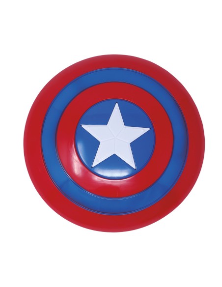 Scudo supereroe rosso blu bianco con stella centrale 32 cm per bambino costume Captain America