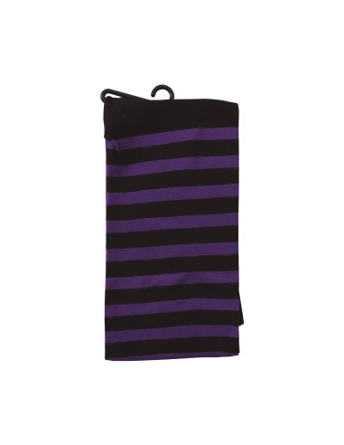 Collant a righe lilla e nere per bambine, accessorio per costumi di Carnevale e Halloween