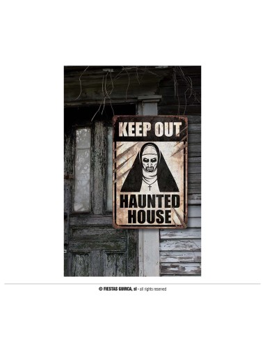 Poster horror Nun Killer 24x36 cm suora spaventosa Keep Out Haunted House decorazione Halloween