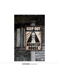 Poster horror Nun Killer 24x36 cm suora spaventosa Keep Out Haunted House decorazione Halloween 2