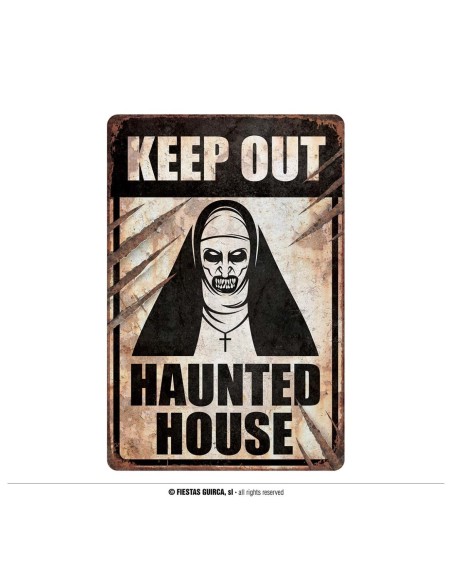 Poster horror Nun Killer 24x36 cm suora spaventosa Keep Out Haunted House decorazione Halloween