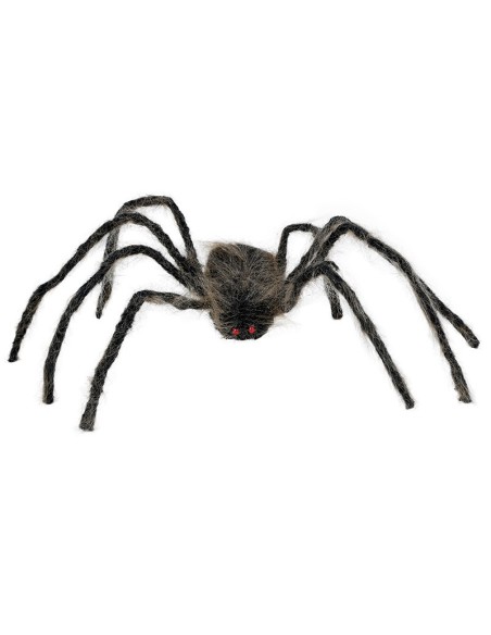 Ragno gigante marrone 75 cm decorazione Halloween con zampe lunghe e corpo peloso realistico