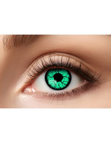 Lenti a contatto colorate verdi con effetto monster per Halloween e feste a tema horror