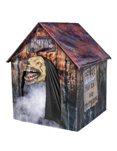 Cuccia horror Halloween con cane Brutus animato e effetti movimento per decorazioni spaventose