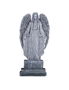 Lapide decorativa con angelo custode dalle ali spiegate per allestimenti Halloween horror