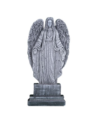 Lapide decorativa con angelo custode dalle ali spiegate per allestimenti Halloween horror