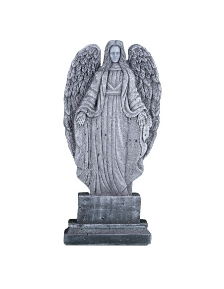 Lapide decorativa con angelo custode dalle ali spiegate per allestimenti Halloween horror