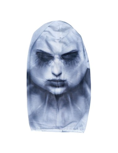 Maschera cappuccio mostro terrore volto spettrale pallido Halloween horror