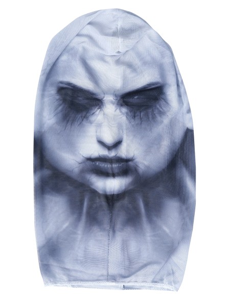 Maschera cappuccio mostro terrore volto spettrale pallido Halloween horror