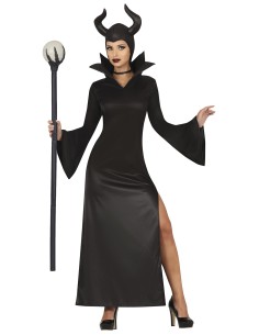 Bastone da strega nero con sfera luminosa smontabile da 100 cm accessorio Halloween 2