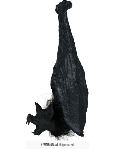 Pipistrello nero decorativo da appendere 50cm con ali spiegate per decorazioni Halloween horror