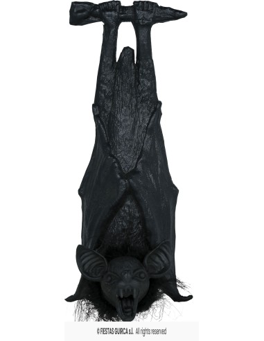 Pipistrello nero decorativo da appendere 50cm con ali spiegate per decorazioni Halloween horror