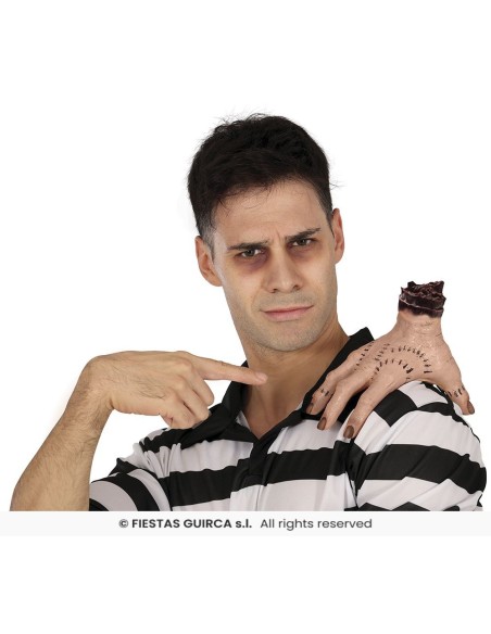 Mano finta con elastico per spalla accessorio Halloween horror costume spaventoso