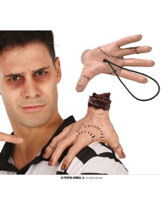 Mano finta con elastico per spalla accessorio Halloween horror costume spaventoso 2