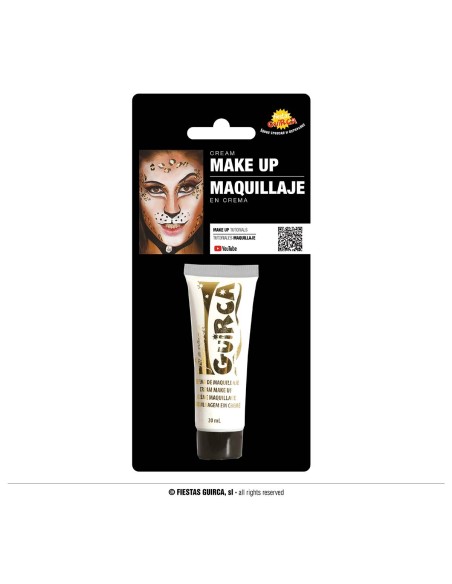 Tubetto trucco crema bianco per make-up carnevale e teatro da 25ml