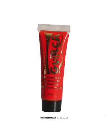 Trucco crema rosso in tubetto 20ml per make-up teatrale carnevale Halloween face painting