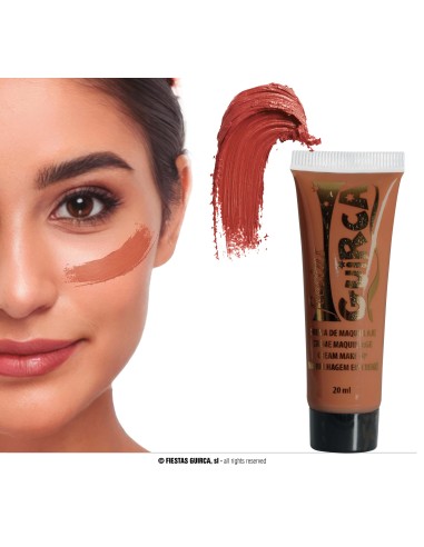 Tubetto trucco crema marrone per makeup carnevale e teatro con applicazione professionale
