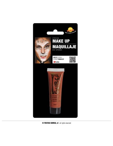 Tubetto trucco crema marrone per makeup carnevale e teatro con applicazione professionale