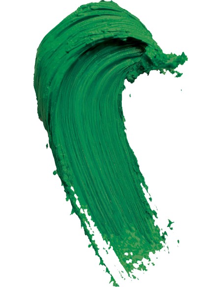 Tubetto trucco crema verde scuro per makeup carnevale Halloween con applicazione su viso donna